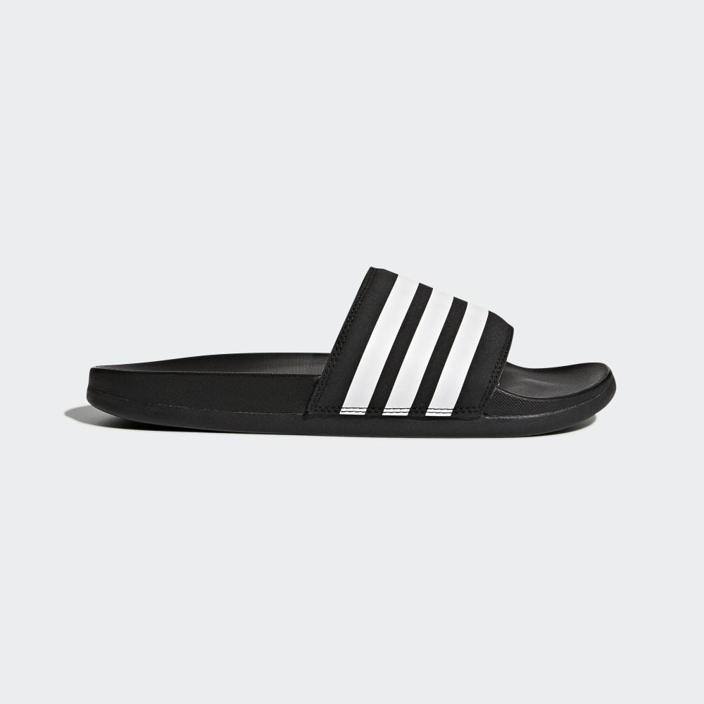 Adidas Women's Adilette Comfort Slides Black/White Ireland AP9966